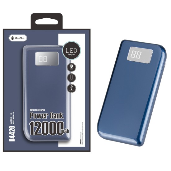 POWER BANK MTK D4429 AZ ECLIPSE,12000MAH AZUL ORIGINAL